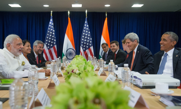 President Barack Obama and Indian Prime Minister Narendra Modi, left, meet together in a bilateral meeting, Monday, Sept. 28, 2015, at United Nations headquarters (Photo: AP) President Barack Obama and Indian Prime Minister Narendra Modi, left, meet together in a bilateral meeting, Monday, Sept. 28, 2015, at United Nations headquarters (Photo: AP)